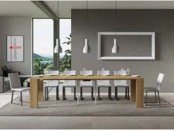 Mesa consola extensível 90x40/300 cm Roxell Carvalho Natural