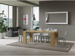 Mesa consola extensível 90x40/300 cm Roxell Carvalho Natural