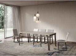 Mesa consola extensível 90x40/196 cm Rio Small Cachemira quadro Ferrugem