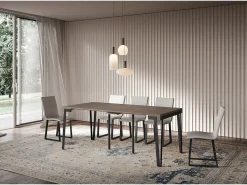 Mesa consola extensível 90x40/300 cm Rio Tortora quadro Antracite