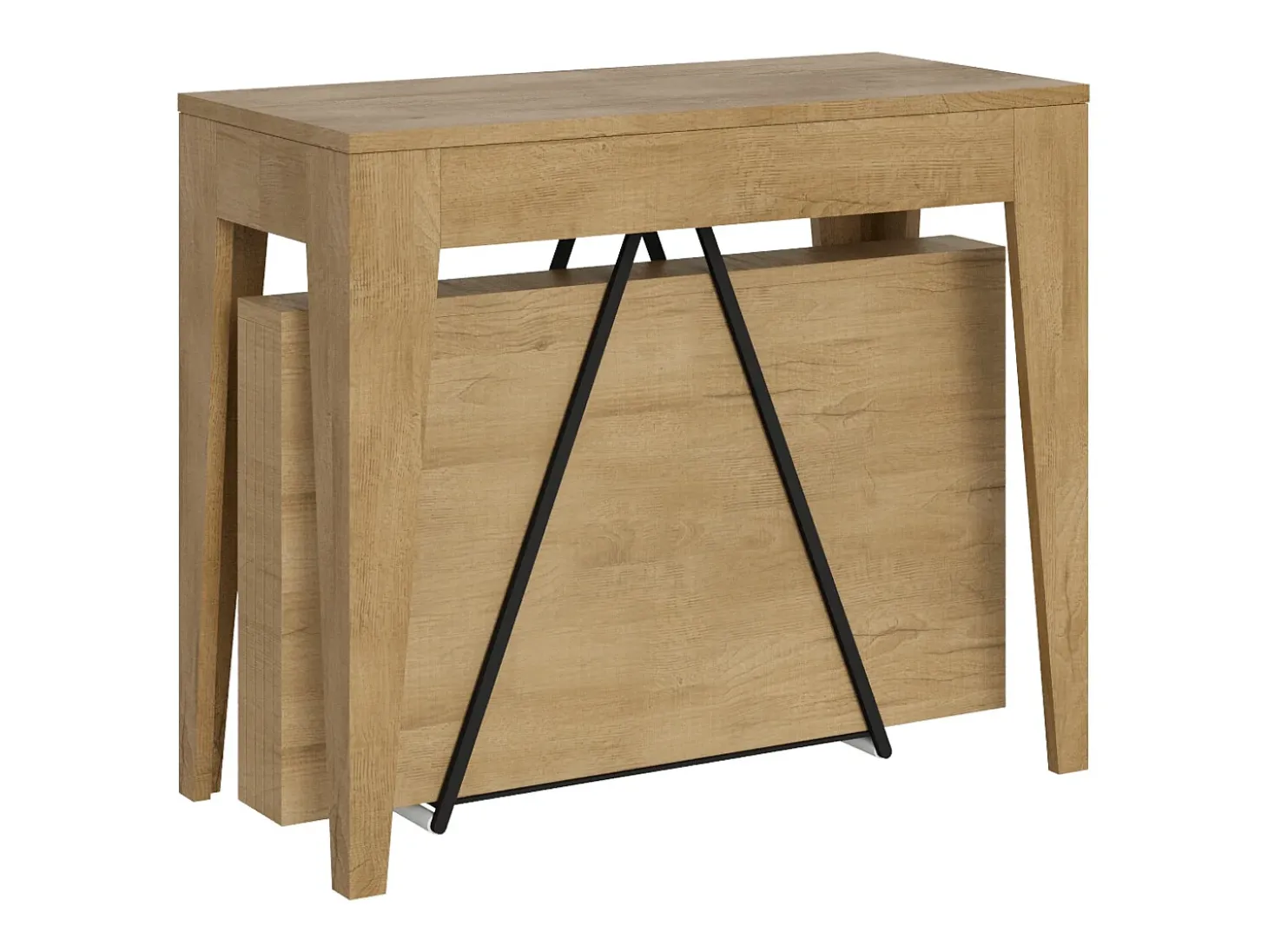Mesa consola extensível 90x42/302 cm Zima carvalho natural