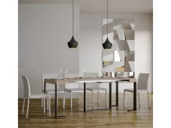 Mesa consola extensível 90x40/300 cm Futura Carvalho Natural quadro Antracite