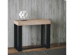 Mesa consola extensível 90x40/300 cm Futura Carvalho Natural quadro Antracite