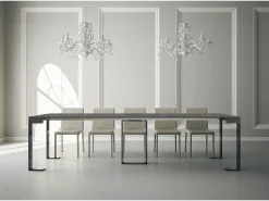 Mesa consola extensível 90x40/300 cm Sintesi Cimento quadro Antracite