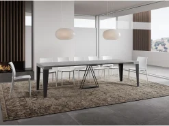 Mesa consola extensível 90x40/300 cm Algo cimento quadro antracite
