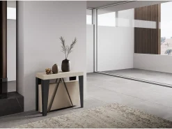 Mesa consola extensível 90x40/196 cm Algo Small caxemira quadro antracite