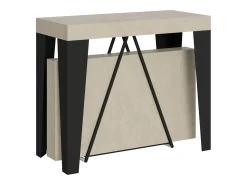 Mesa consola extensível 90x40/196 cm Algo Small caxemira quadro antracite