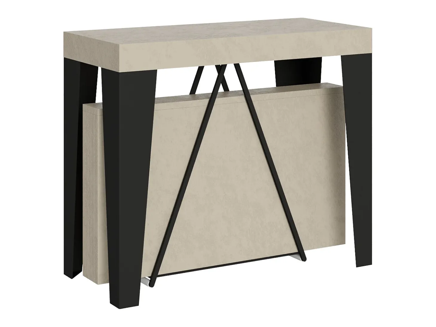 Mesa consola extensível 90x40/196 cm Algo Small caxemira quadro antracite
