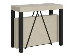 Mesa consola extensível 90x40/300 cm Tiris caxemira quadro antracite
