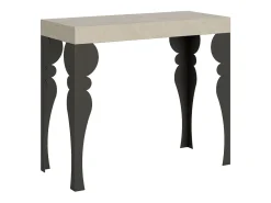 Mesa consola extensível 90x40/300 cm Paxon Cachemira quadro Antracite