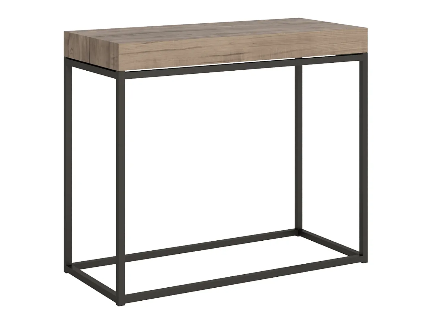 Mesa consola extensível 90x40/300 cm Nordica Carvalho Natural quadro Antracite