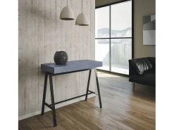 Mesa consola extensível 90x40/300 cm Banco Cimento quadro Antracite