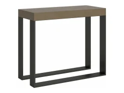 Mesa consola extensível 90x40/196 cm Elettra Small Tortora quadro Antracite