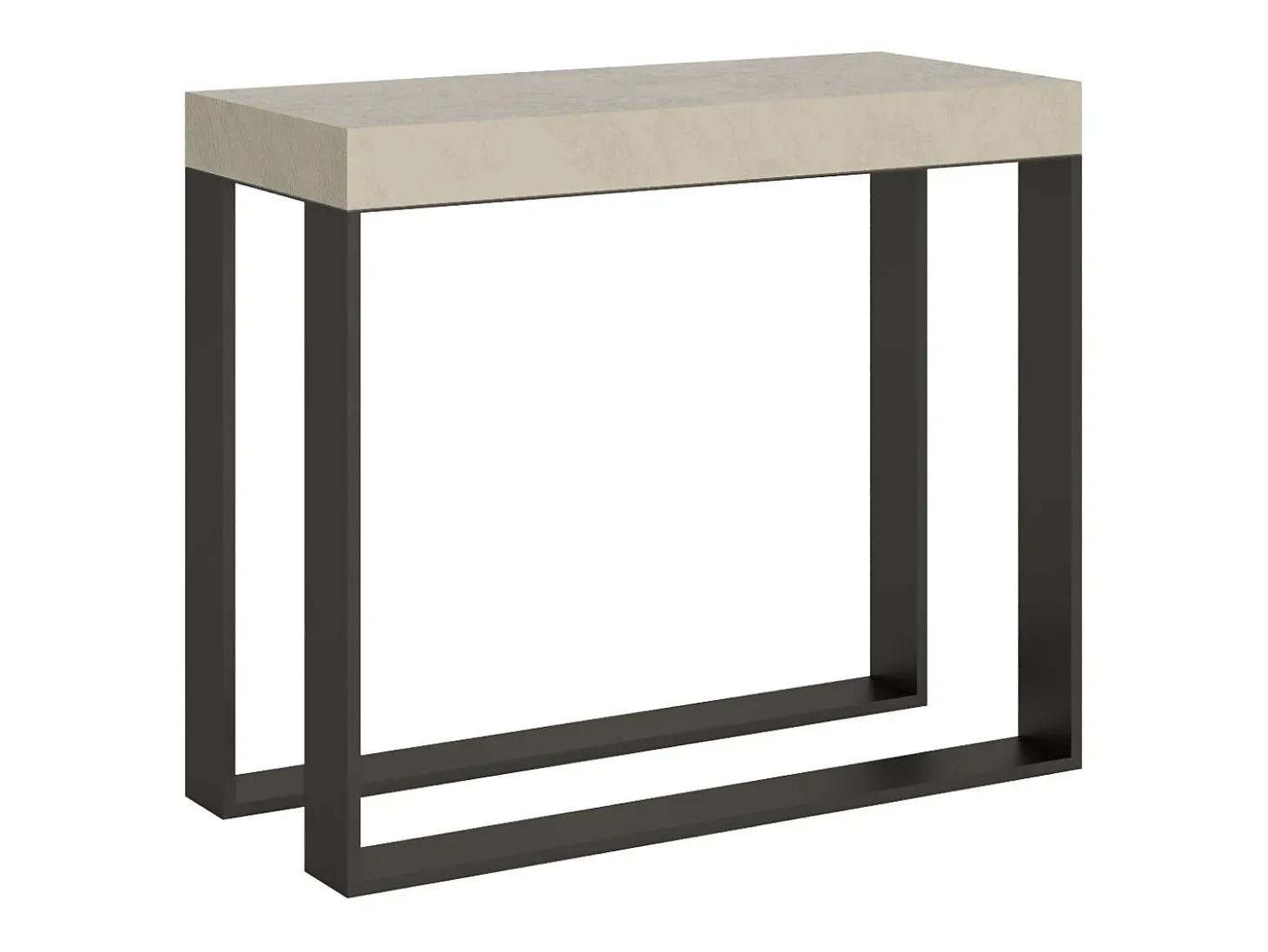 Mesa consola extensível 90x40/300 cm Elettra Cachemira quadro Antracite