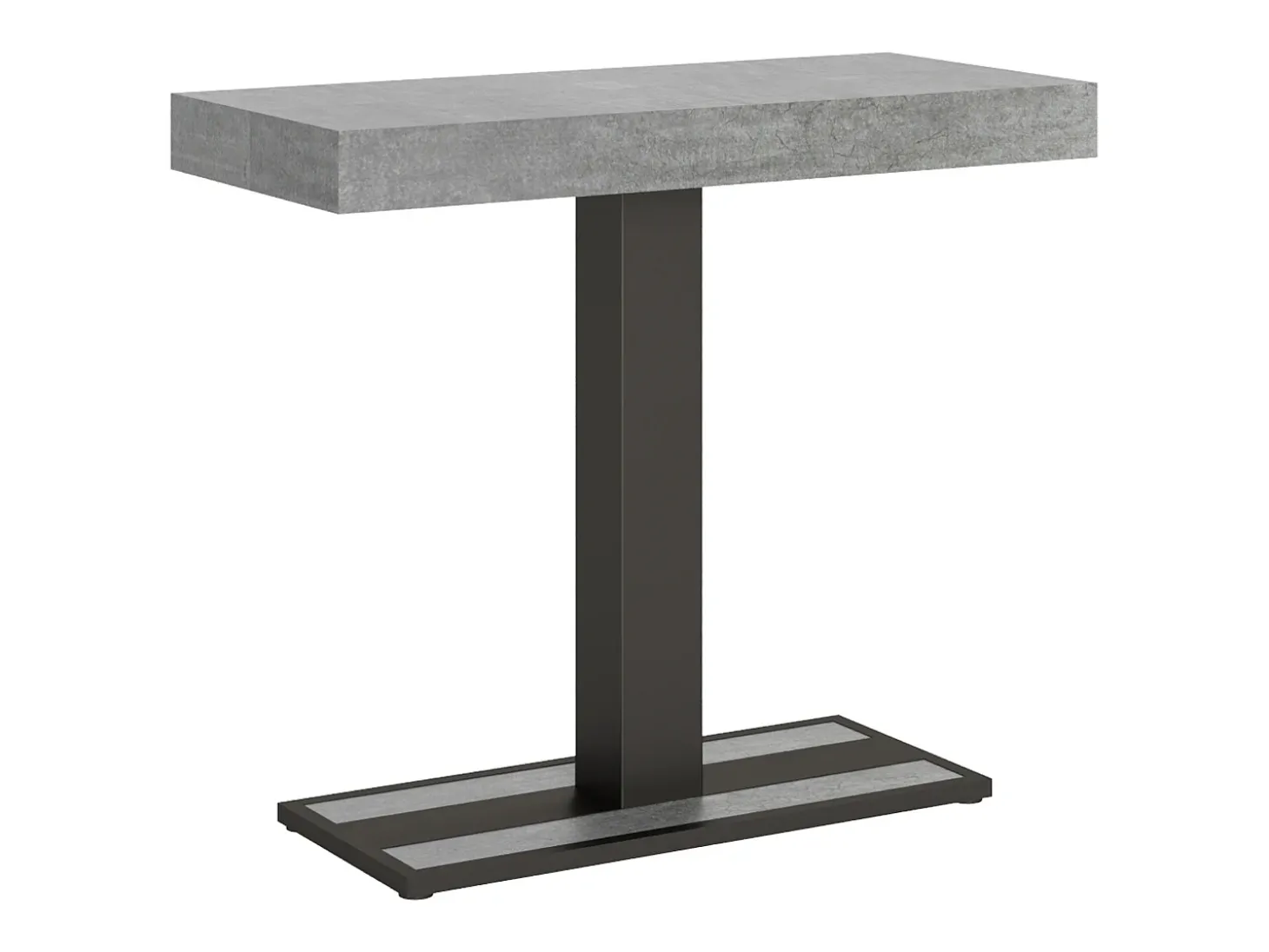 Mesa consola extensível 90x40/300 cm Capital Cimento quadro Antracite