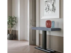 Mesa consola extensível 90x40/300 cm Capital Cimento quadro Antracite