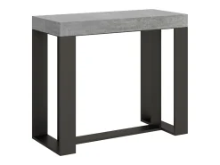 Mesa consola extensível 90x40/300 cm Futura Cimento quadro Antracite