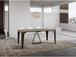 Mesa consola extensível 90x40/196 cm Algo Small tortora quadro antracite