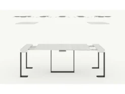 Mesa consola extensível 90x40/196 cm Futura Small Nogueira quadro Antracite