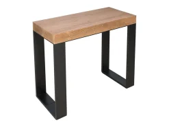Mesa consola extensível 90x40/190 cm Tecno Small Premium Abeto tingido quadro Antracite