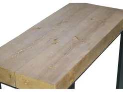 Mesa consola extensível 90x40/190 cm Tecno Small Premium Abeto tingido quadro Antracite
