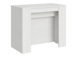 Mesa consola extensível 90x48/296 cm Venus Cinza Branca extensões internas