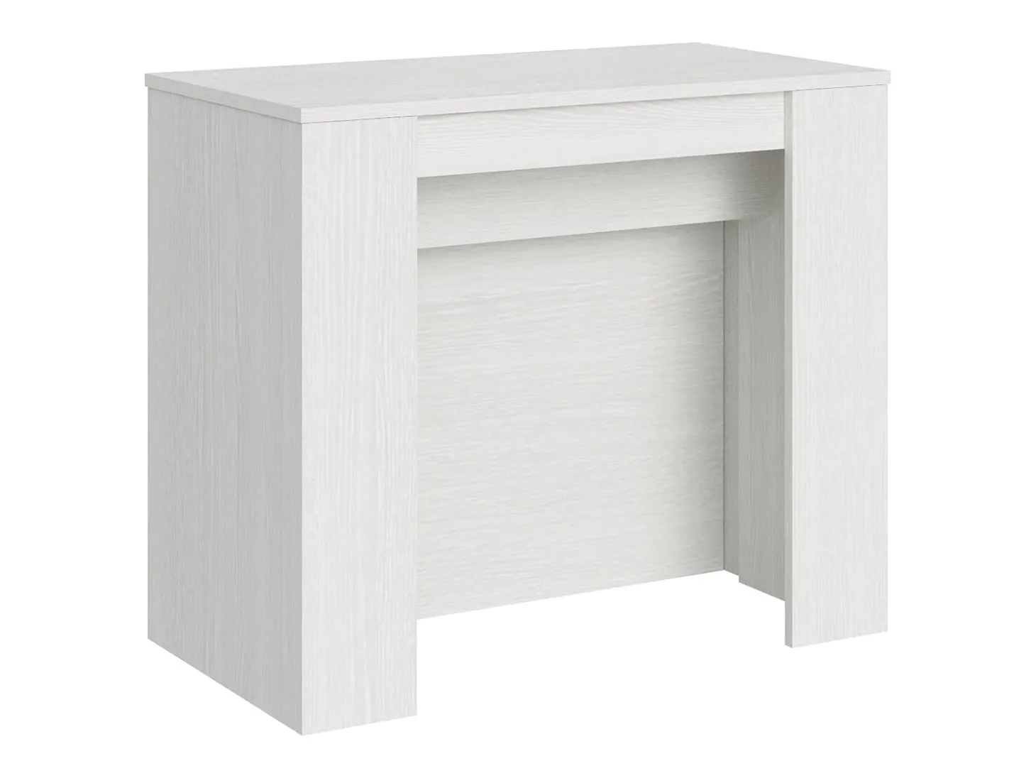 Mesa consola extensível 90x48/296 cm Venus Cinza Branca extensões internas