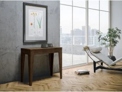 Mesa consola extensível 90x42/198 cm Isotta Small Nogueira