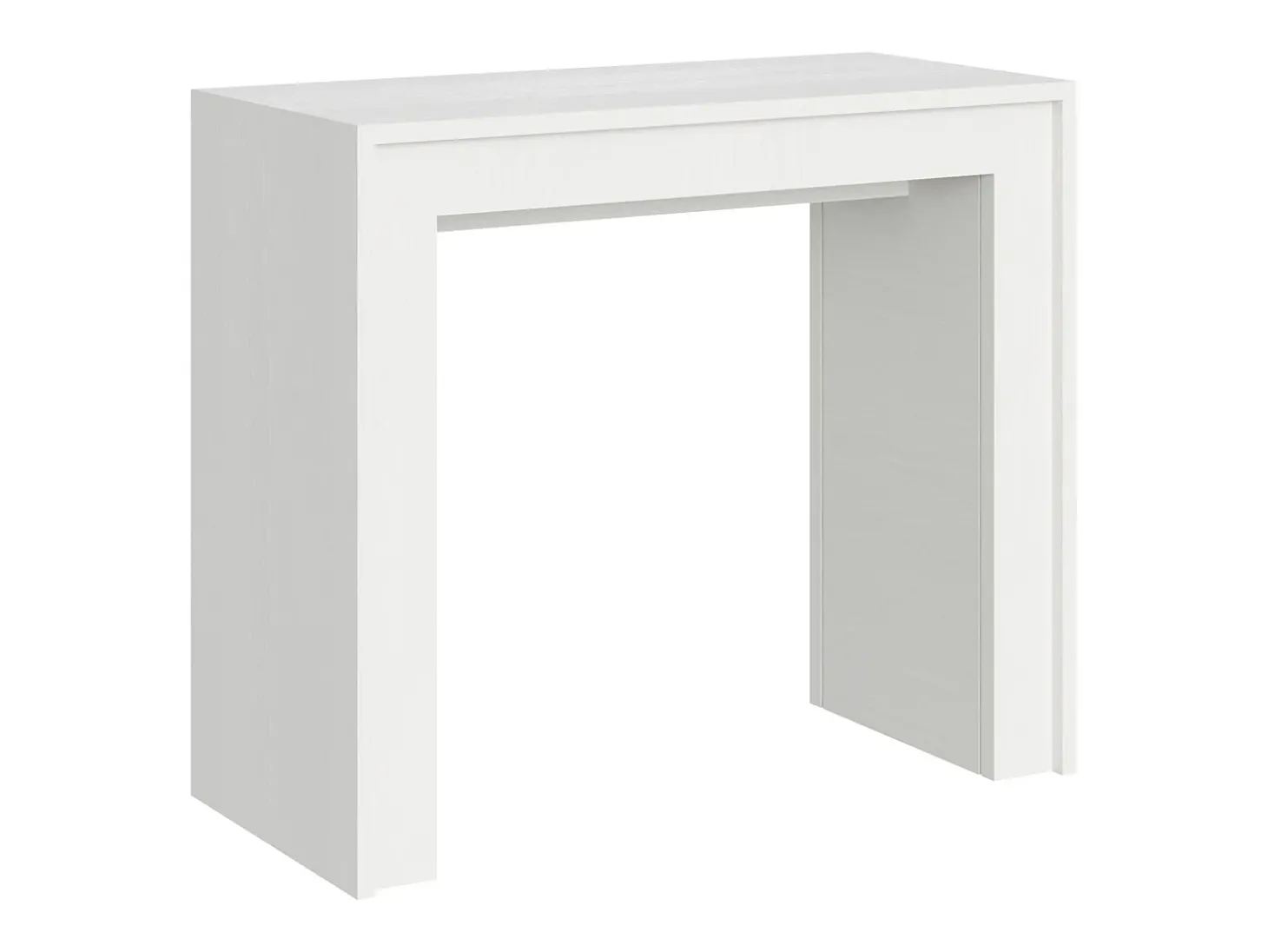 Mesa consola extensível 90x42/198 cm Mia Small Cinza Branca