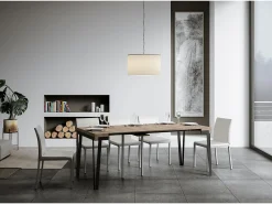 Mesa consola extensível 90x40/196 cm Rio Small Carvalho Natural quadro Ferrugem