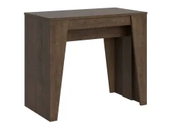 Mesa consola extensível 90x48/204 cm Anvar Small nogueira