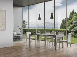 Mesa consola extensível 90x42/198 cm Isotta Small Cimento