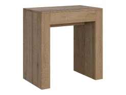 Mesa consola extensível 78x47/299 cm Allin Carvalho Natural extensões internas