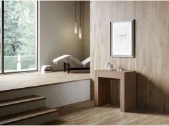 Mesa consola extensível 78x47/299 cm Allin Carvalho Natural extensões internas