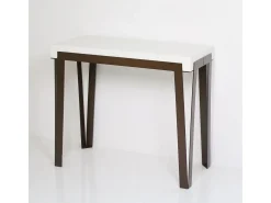 Mesa consola extensível 90x40/300 cm Rio Cinza Branca quadro Ferrugem