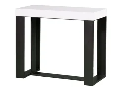 Mesa consola extensível 90x40/196 cm Futura Small Cinza Branca quadro Antracite
