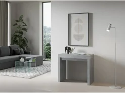 Mesa consola extensível 90x40/300 cm Roxell Cimento