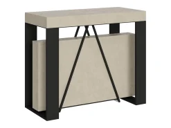 Mesa consola extensível 90x40/196 cm Zamat Small caxemira quadro antracite