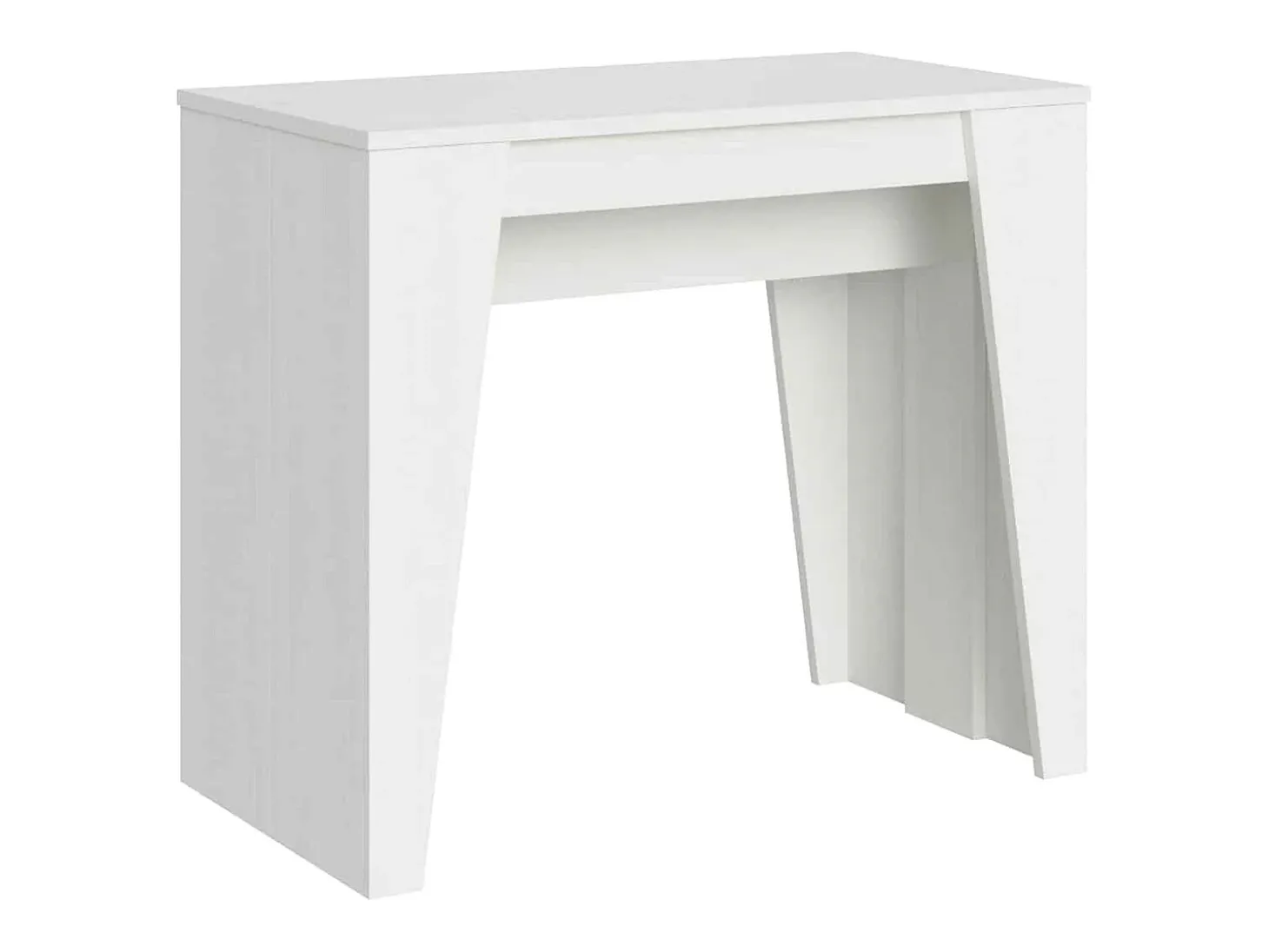 Mesa consola extensível 90x48/204 cm Anvar Small cinza branca