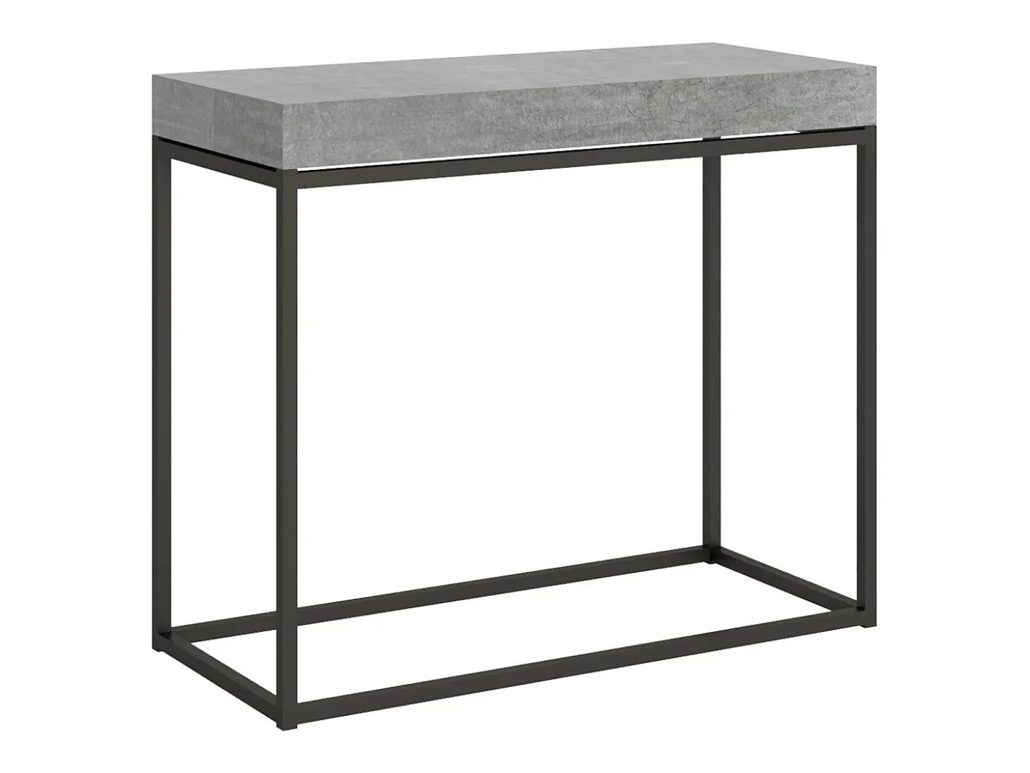 Mesa consola extensível 90x40/300 cm Nordica Cimento quadro Antracite