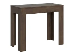Mesa consola extensível 90x42/198 cm Bora Small nogueira