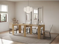 Mesa consola extensível 90x25/181 cm Slick Carvalho Natural