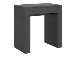 Mesa consola extensível 78x47/299 cm Allin Antracite Espatulado extensões internas