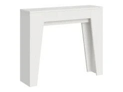 Mesa consola extensível 90x25/181 cm Narrow Cinza Branca