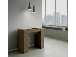 Mesa consola extensível 90x48/204 cm Basic Small Nogueira
