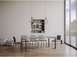 Mesa consola extensível 90x40/196 cm Tecno Small Cachemira quadro Antracite