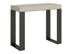 Mesa consola extensível 90x40/196 cm Tecno Small Cachemira quadro Antracite