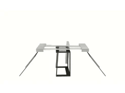 Mesa consola extensível 90x40/288 cm Asia Carvalho Natural quadro Antracite