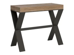 Mesa consola extensível 90x40/300 cm Xenia Carvalho Natural quadro Antracite