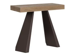 Mesa consola extensível 90x40/300 cm Diamante Premium Carvalho Natural quadro Urso